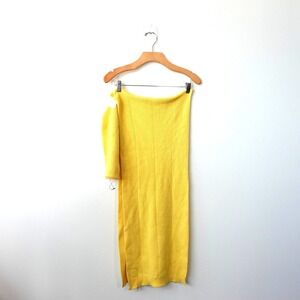 Beanie Scarf Set Adult Yellow Long Shawl Knit Wrap Cozy Hat Warm Outdoor DKNY